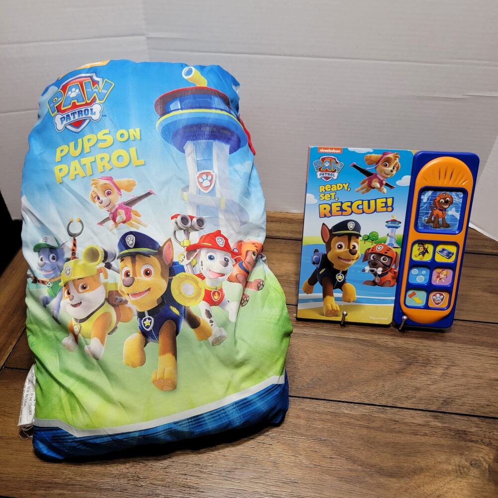 Set of 2 Paw Patrol Pillow Book & Sound Book